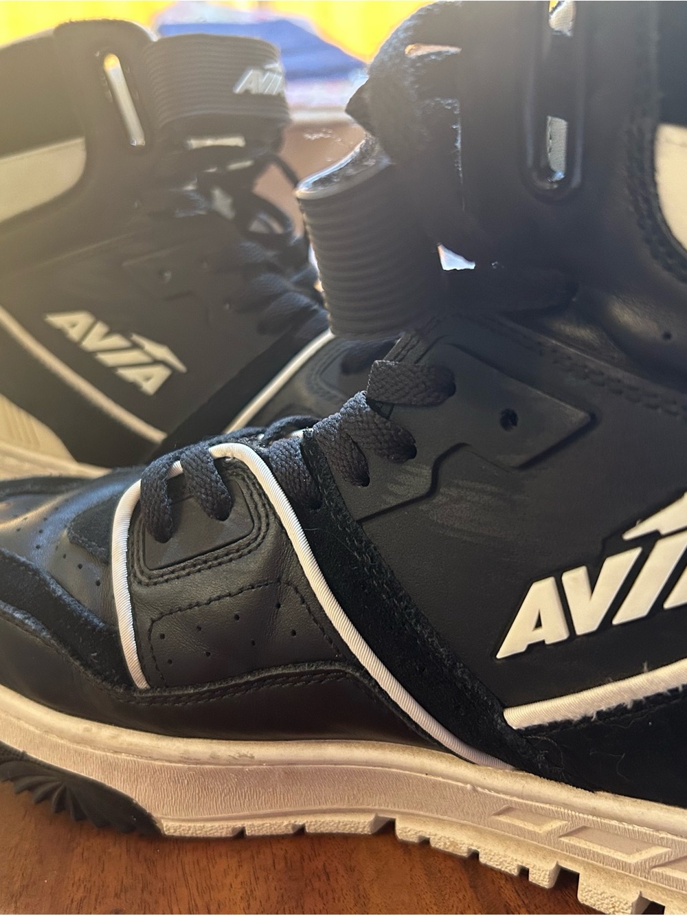 Avia Black and White High-Top Men's Sneakers